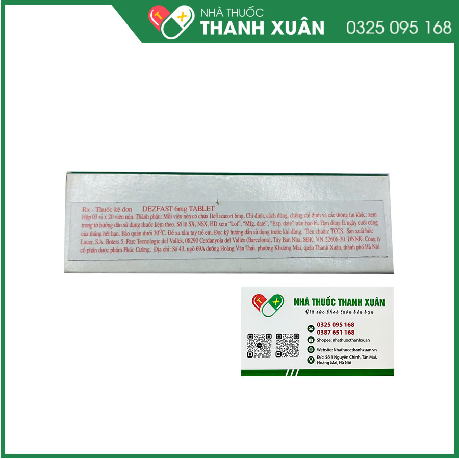 Dezfast 6mg thuốc giảm đau - chống viêm